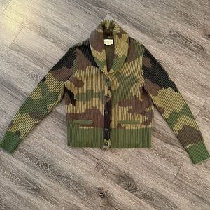 Denim & Supply Ralph Lauren Camo Print Knit Cardigan